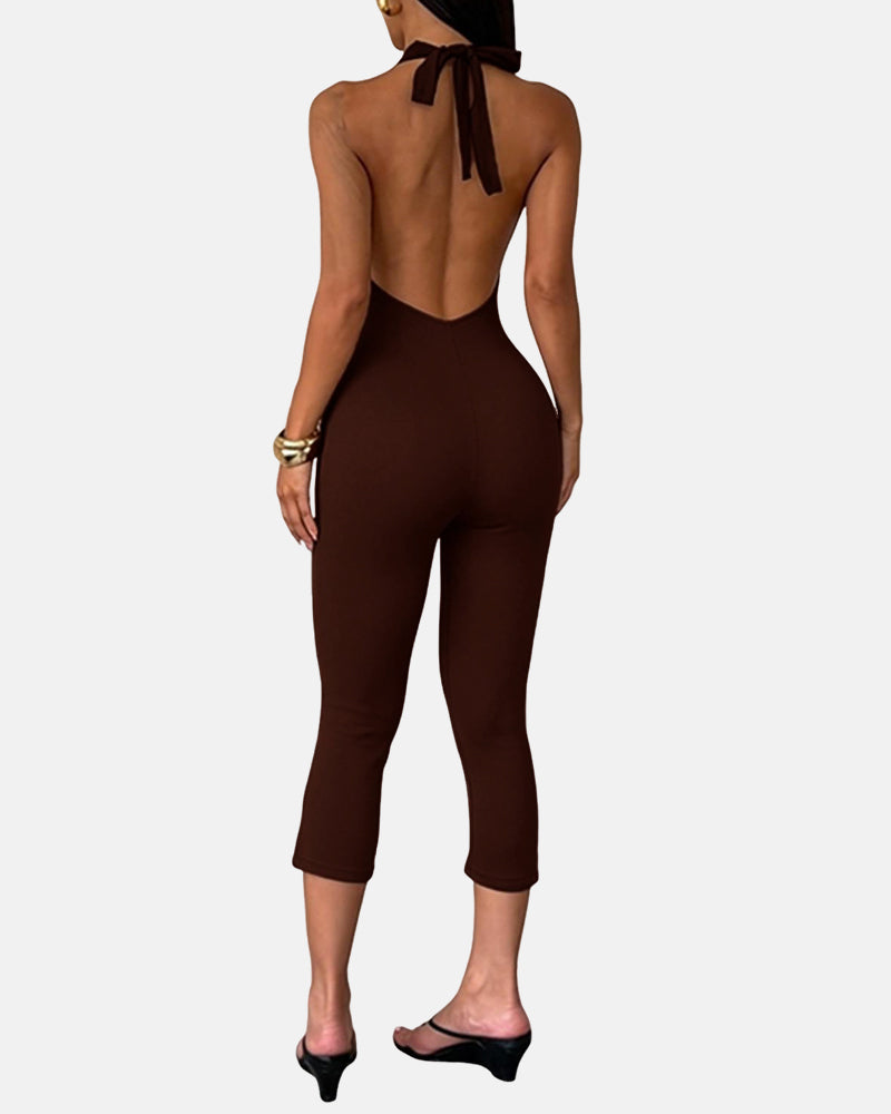 Lumisensy® Halter-Neck Skinny Jumpsuit