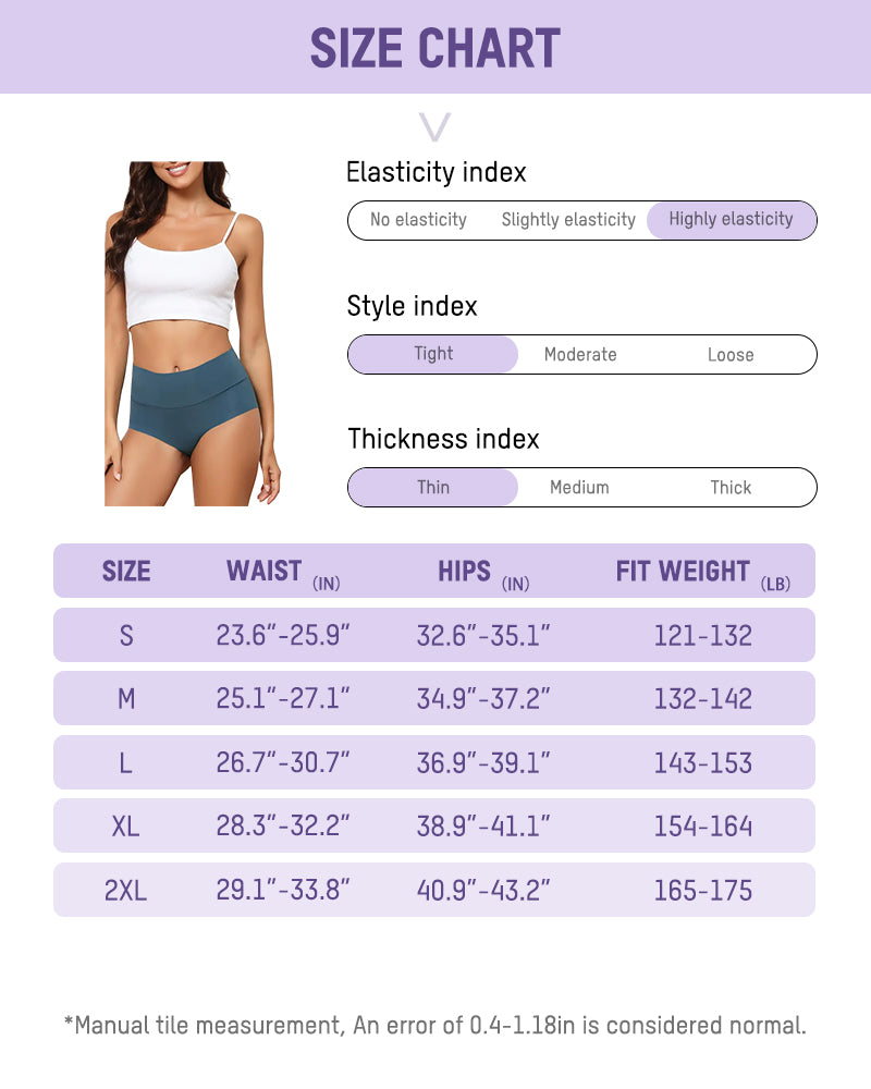 Lumisensy® Seamless High-Waist No Show Comfort Panties (6 Pack)