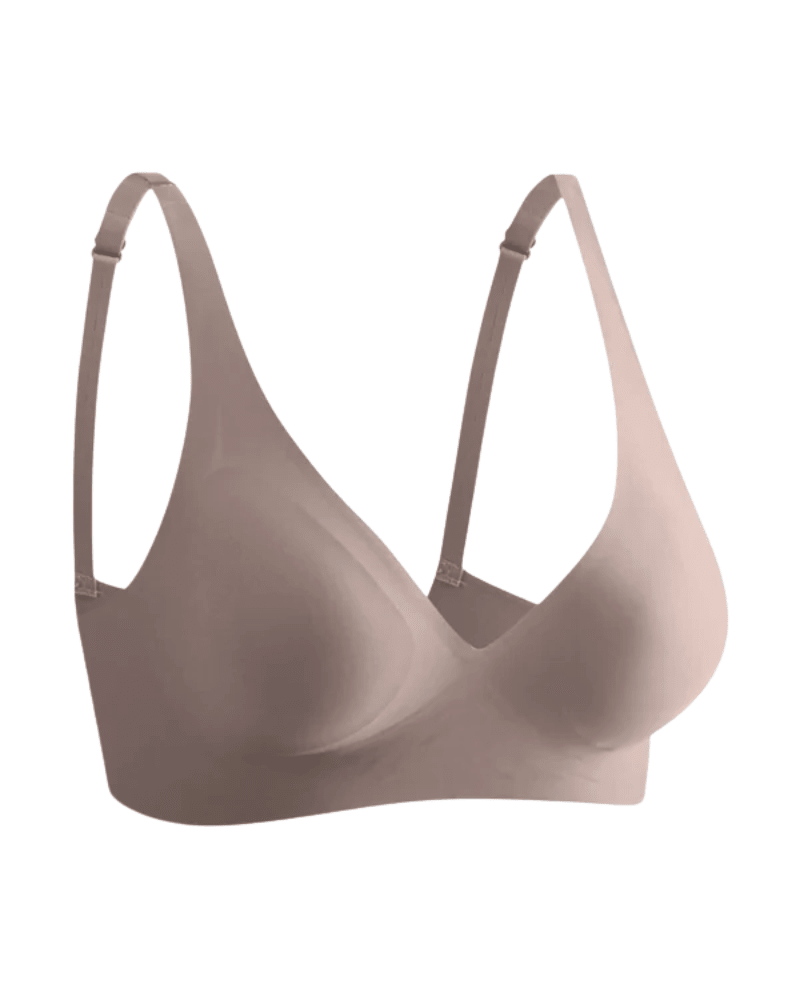 Fit Bra with Removable Pads and Thin Straps in White - Thin Strap Design | Lumisensy