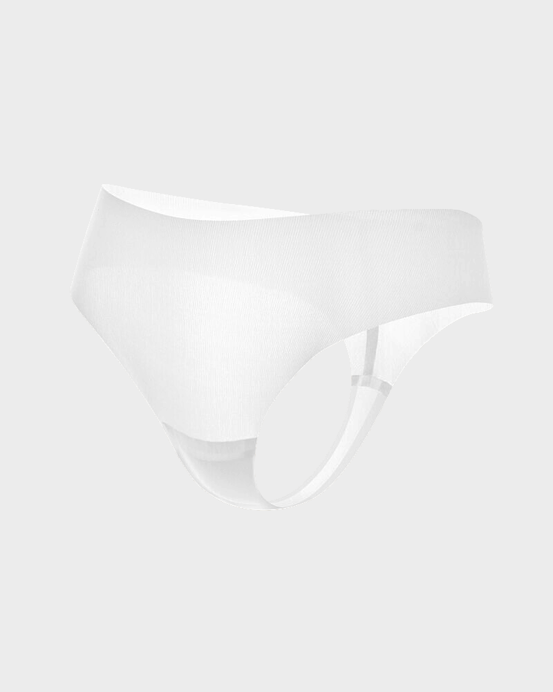 Sexy Invisible Thong Panties in White - Seamless Invisible | Lumisensy