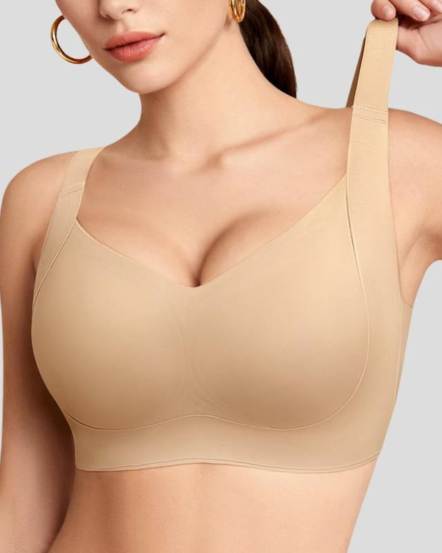 Wireless Push-Up Seamless Jelly Bra in Nude - Cloud-Lift Support | Lumisensy