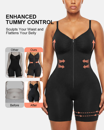 Lumisensy® Ultra-Stretch Zip-Up Sculpting Bodysuit