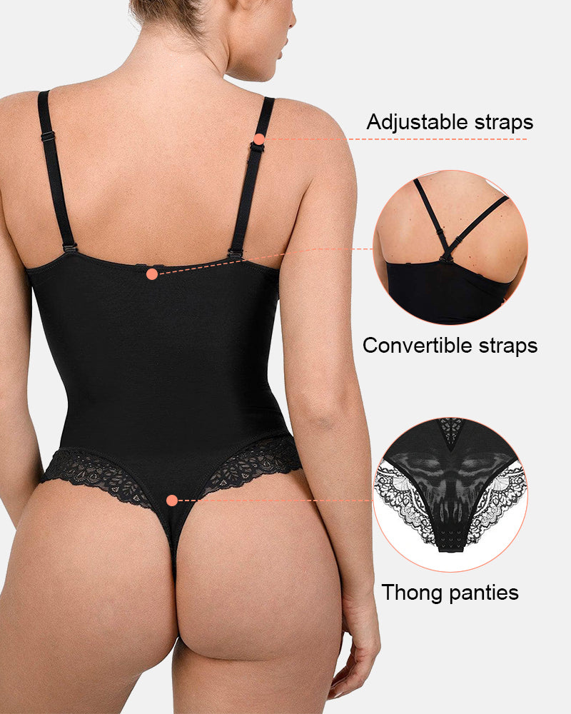 Lumisensy® Built-In Shapewear Lace Bodysuit