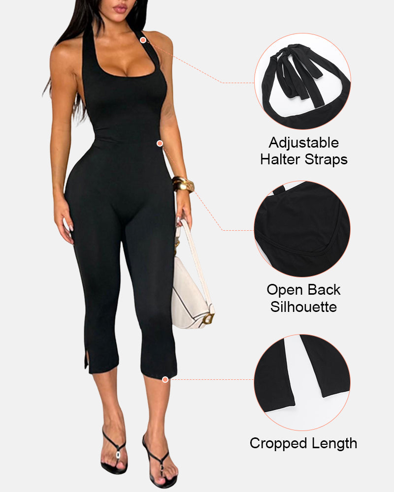 Lumisensy® Halter-Neck Skinny Jumpsuit