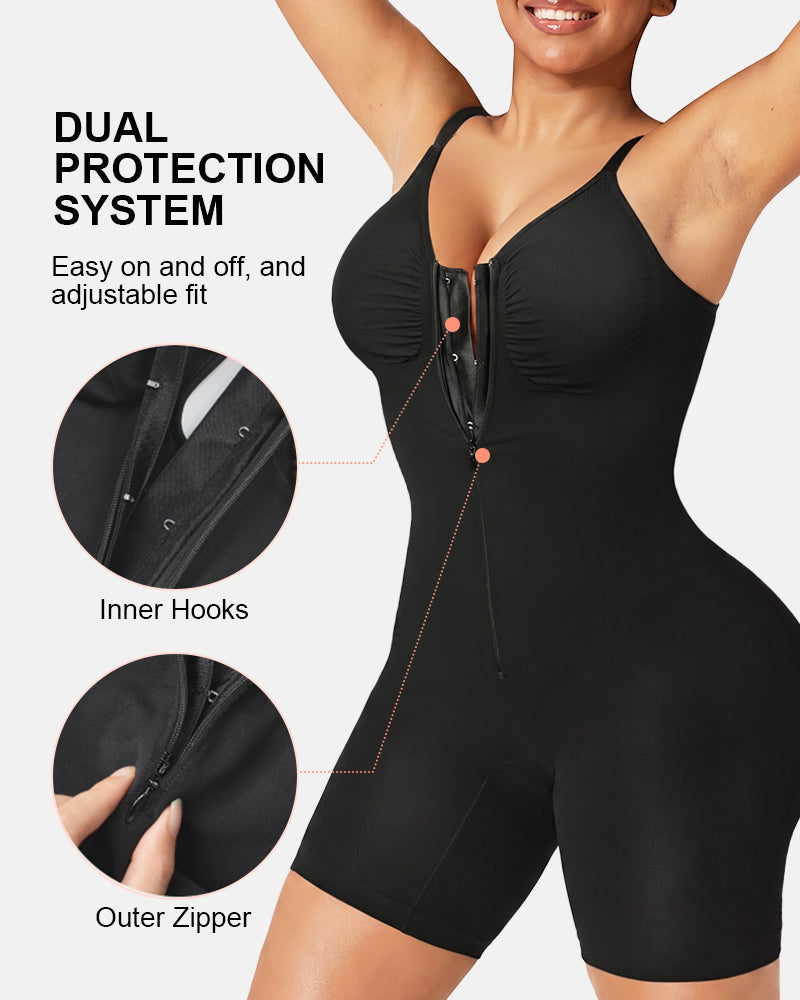 Lumisensy® Ultra-Stretch Zip-Up Sculpting Bodysuit