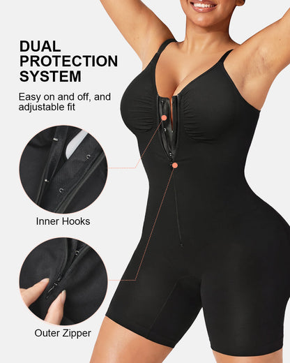 Lumisensy® Ultra-Stretch Zip-Up Sculpting Bodysuit