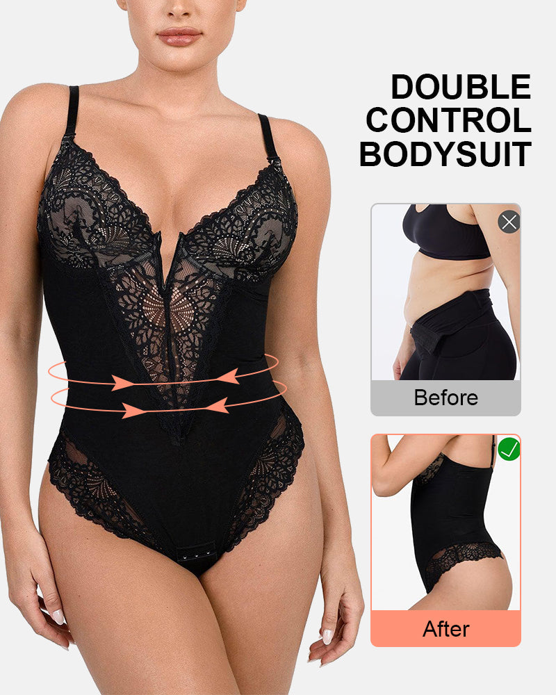 Lumisensy® Built-In Shapewear Lace Bodysuit