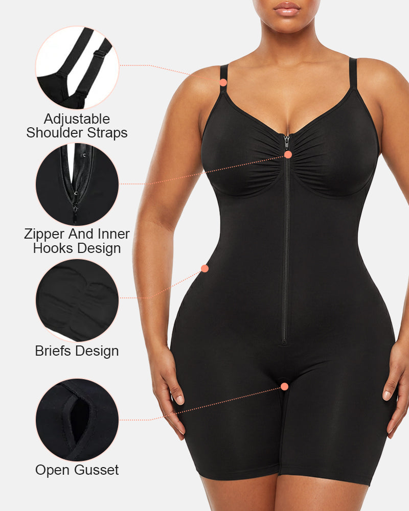 Lumisensy® Ultra-Stretch Zip-Up Sculpting Bodysuit