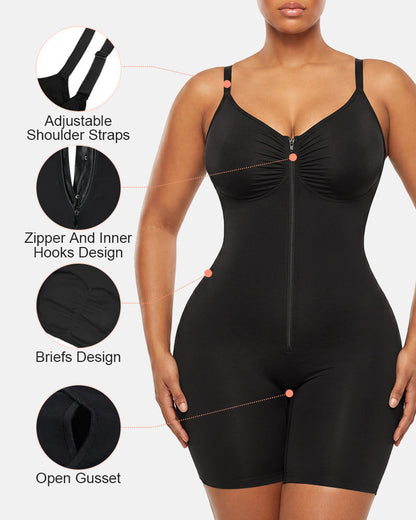 Lumisensy® Ultra-Stretch Zip-Up Sculpting Bodysuit