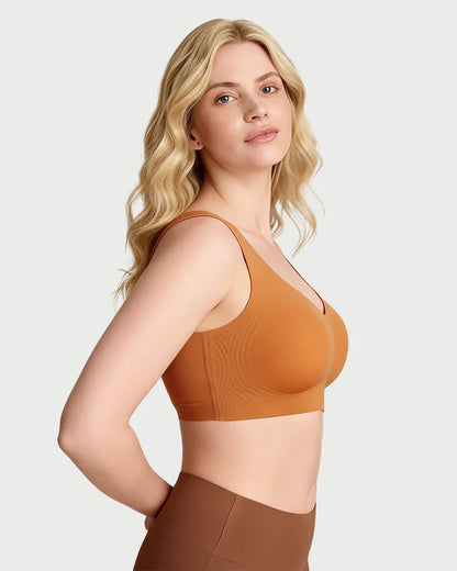 Lifting Wire-Free Antibacterial Jelly Bra in Red - Cloud-Lift Support | Lumisensy