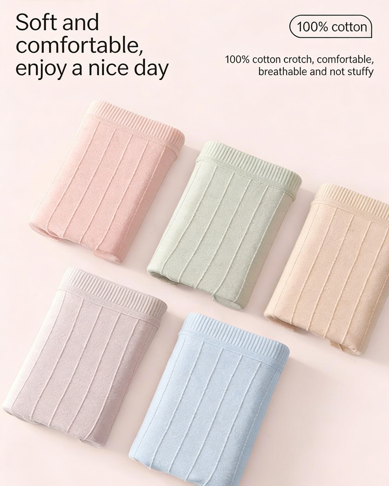 Lumisensy® Fresh Lace-Trim Cotton Panties