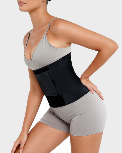 Triple Wrap Waist Trainer in White Leopard Print - Everyday Comfort | Lumisensy