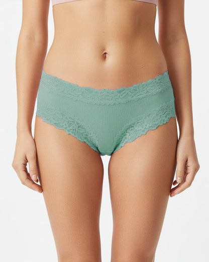 Flattering Low-Rise Ribbed Cotton Panties 5-Pack Set3 - Soft Cotton | Lumisensy