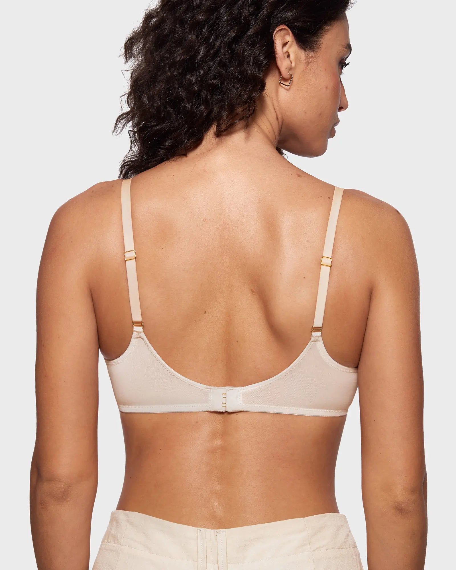 Lightweight Foam Cup Sheer Mesh Bra in Beige - Everyday Comfort | Lumisensy