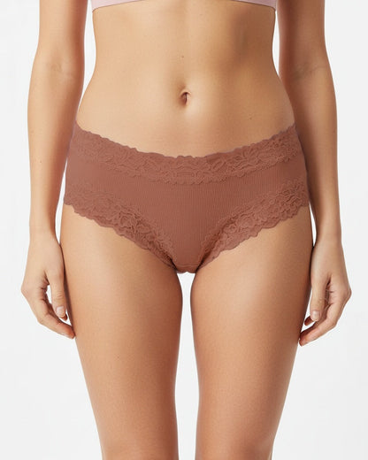 Flattering Low-Rise Ribbed Cotton Panties 5-Pack Set2 - Soft Cotton | Lumisensy
