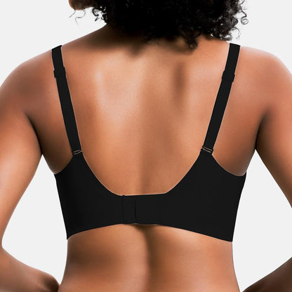 Jelly Wireless Seamless Deep V Push Up Bra in White - Cloud-Lift Support | Lumisensy