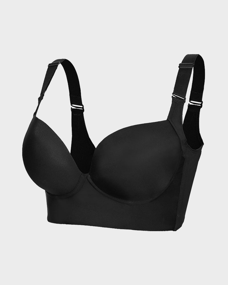 Confident Push-Up Full-Cup Bra in Brown - Everyday Comfort | Lumisensy
