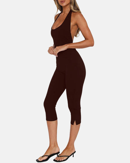 Lumisensy® Halter-Neck Skinny Jumpsuit