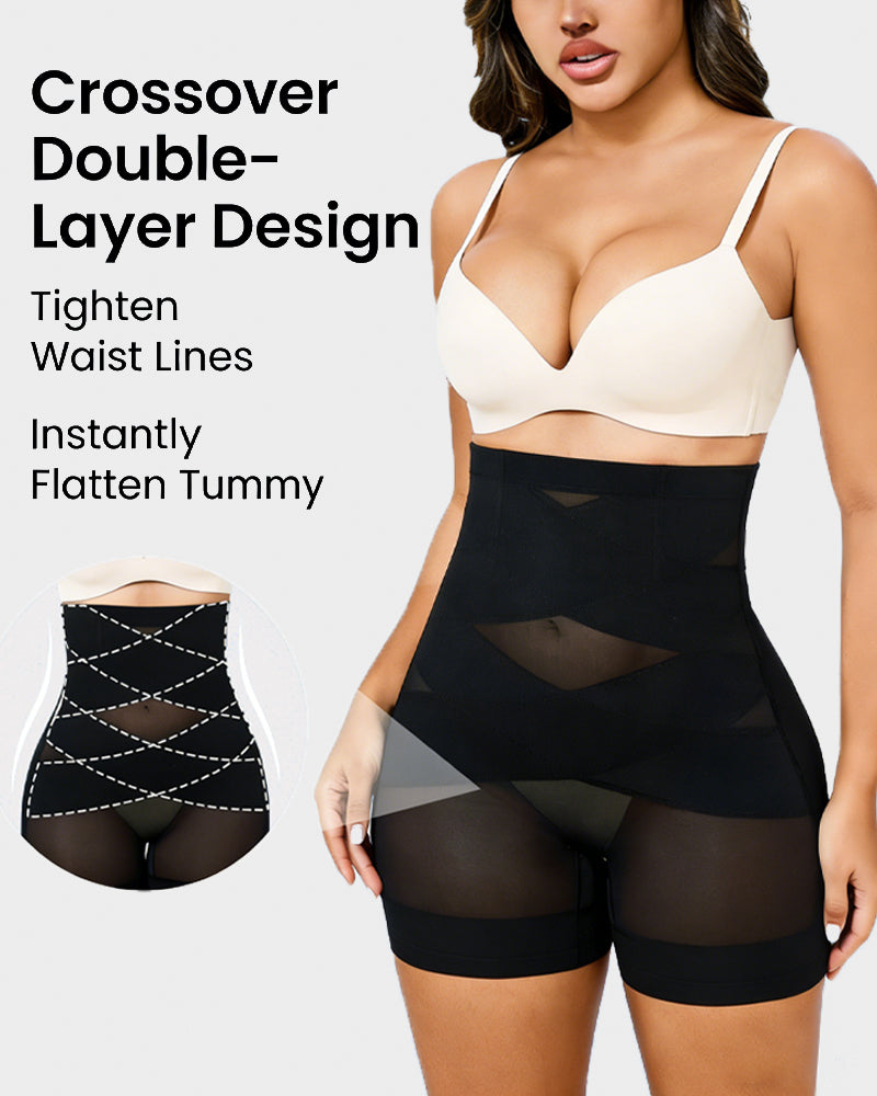 High-Waisted Shaping Pants in Nude - High Waist Control | Lumisensy