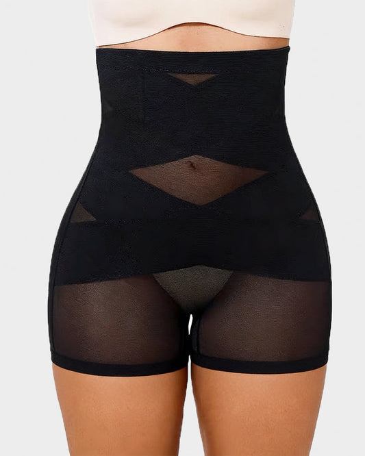 High-Waisted Shaping Pants in Black - High Waist Control | Lumisensy