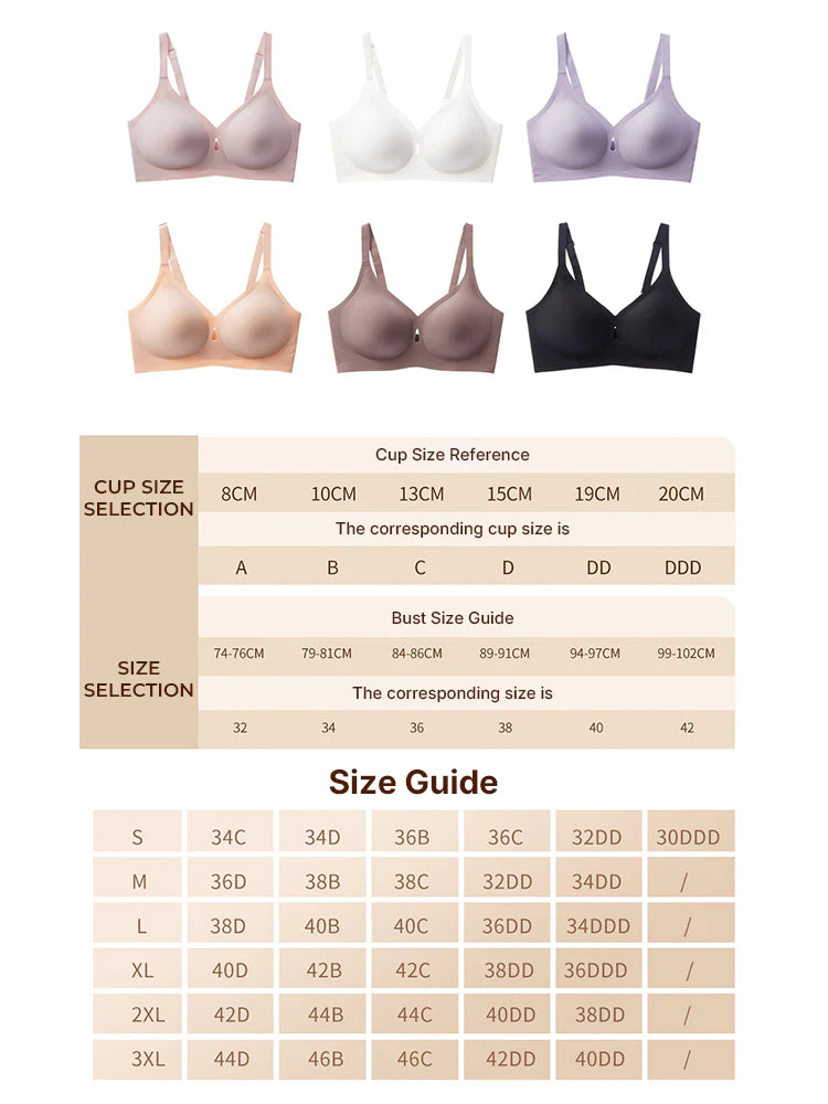Lumisensy® Seamless Wireless T-Shirt Push-Up Bra