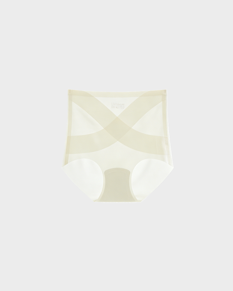 Cool Seamless High-Waist Briefs in Green - High Waist Control | Lumisensy