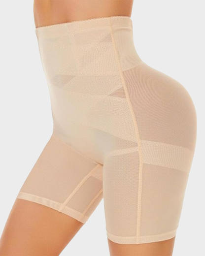 High-Waisted Shaping Pants in Nude - High Waist Control | Lumisensy