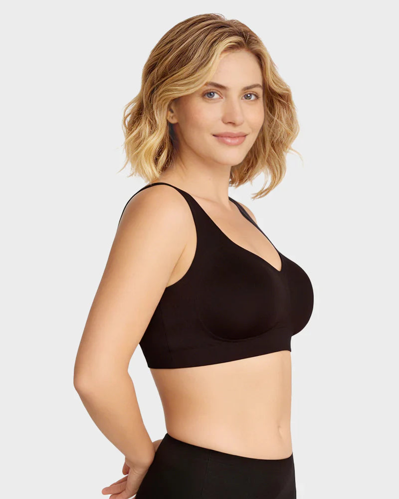 Lifting Wire-Free Antibacterial Jelly Bra in White - Cloud-Lift Support | Lumisensy