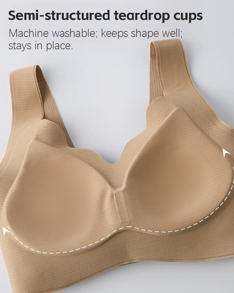 Comfort Wireless Vest Bra in Black - Wireless Comfort | Lumisensy