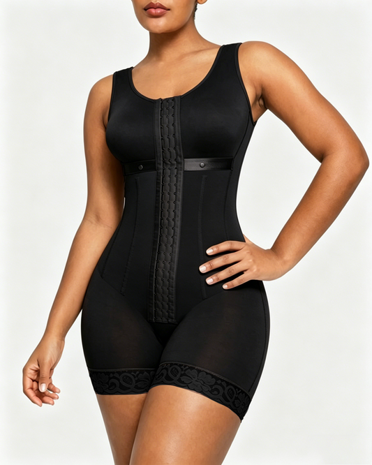 Slim Compression Shapewear Shorts in Black - Tummy Control | Lumisensy