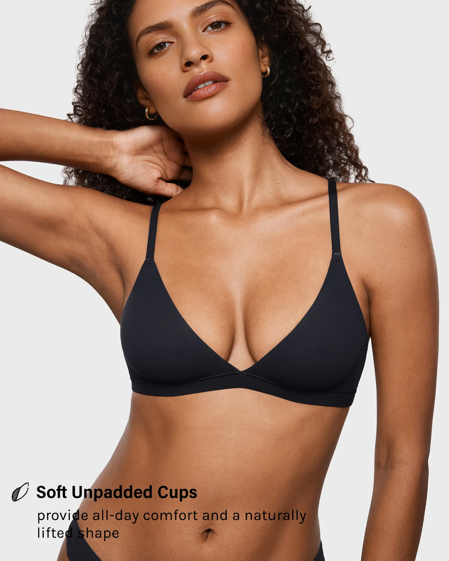 Lumisensy® Curvy Friendly Seamless Deep V Triangle Bralette Bra