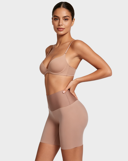 Confident Tummy-Tuck Shaping Shorts in Black - Tummy Control | Lumisensy