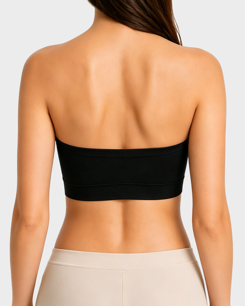 Chic Seamless Multiway Bandeau Bra in White - Seamless Comfort | Lumisensy