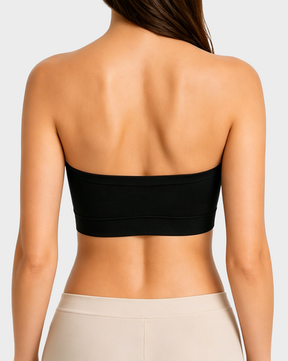 Chic Seamless Multiway Bandeau Bra in White - Seamless Comfort | Lumisensy