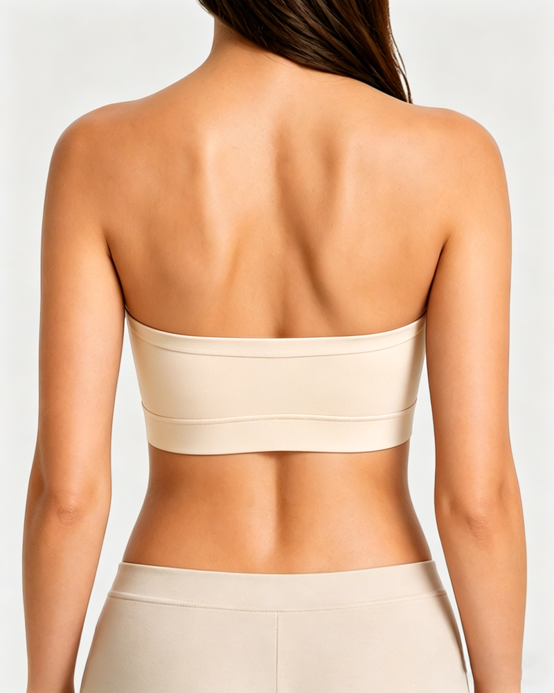 Chic Seamless Multiway Bandeau Bra in White - Seamless Comfort | Lumisensy