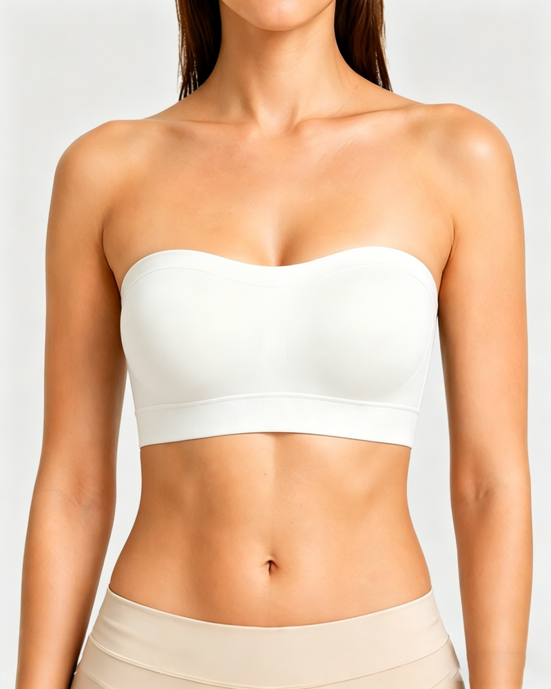 Chic Seamless Multiway Bandeau Bra in Nude - Seamless Comfort | Lumisensy