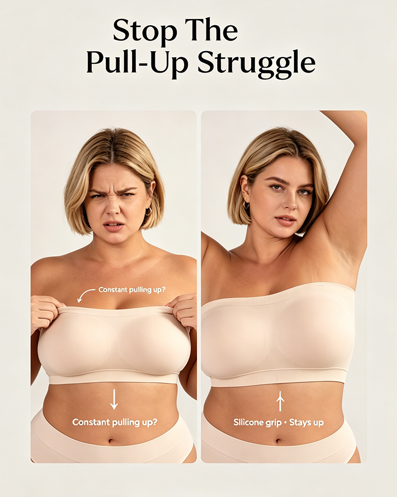 Chic Seamless Multiway Bandeau Bra in White - Seamless Comfort | Lumisensy