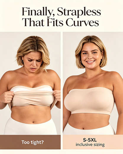 Chic Seamless Multiway Bandeau Bra in Black - Seamless Comfort | Lumisensy