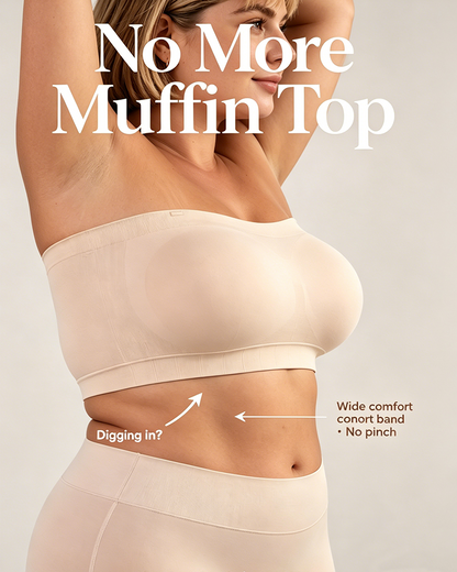 Chic Seamless Multiway Bandeau Bra in Nude - Seamless Comfort | Lumisensy