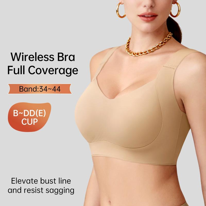 Wireless Push-Up Seamless Jelly Bra in Onyx Black - Cloud-Lift Support | Lumisensy