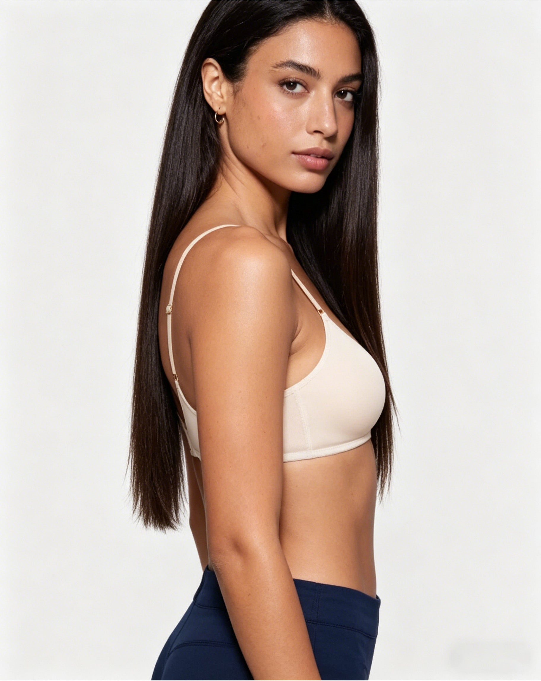Lightweight Foam Cup Sheer Mesh Bra in Hazelnut - Everyday Comfort | Lumisensy