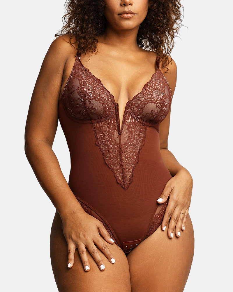 Lumisensy® Built-In Shapewear Lace Bodysuit