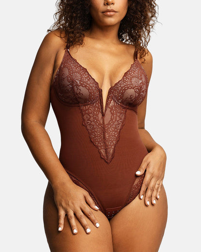 Lumisensy® Built-In Shapewear Lace Bodysuit