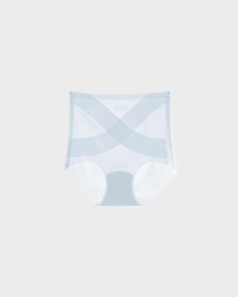 Cool Seamless High-Waist Briefs in Blue - High Waist Control | Lumisensy