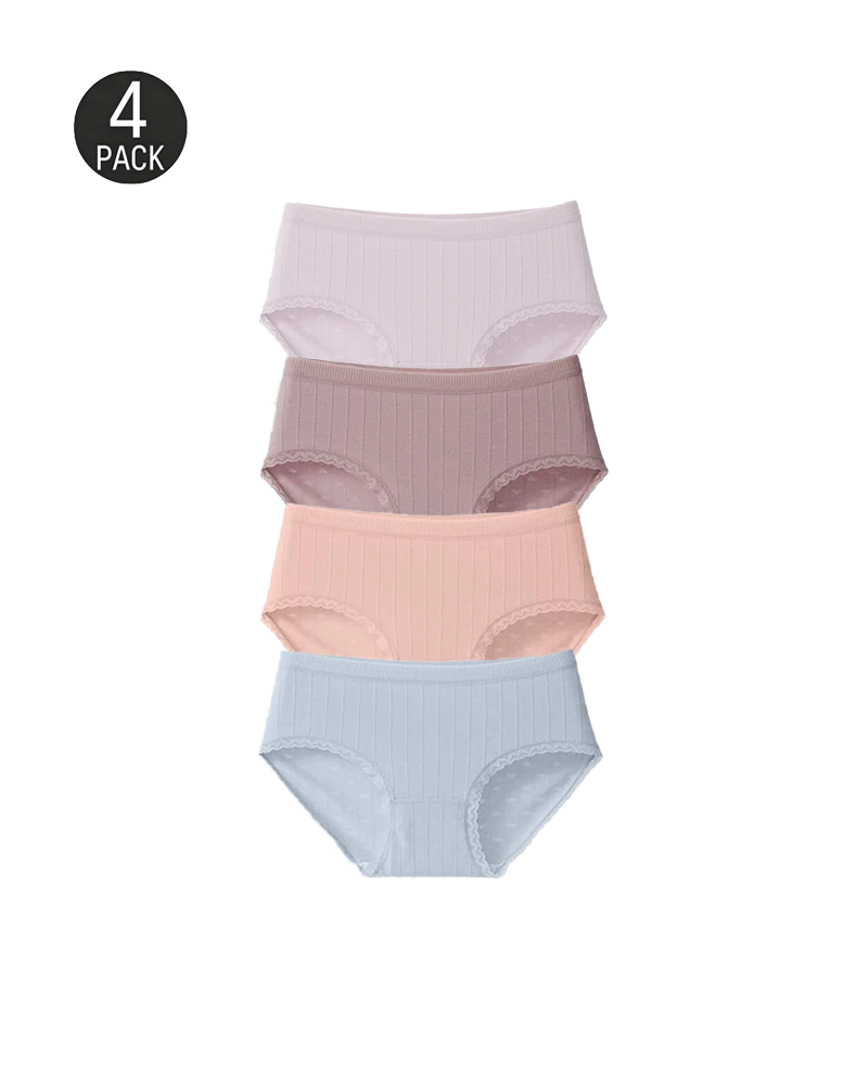 Lumisensy® Fresh Lace-Trim Cotton Panties