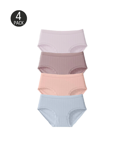 Lumisensy® Fresh Lace-Trim Cotton Panties