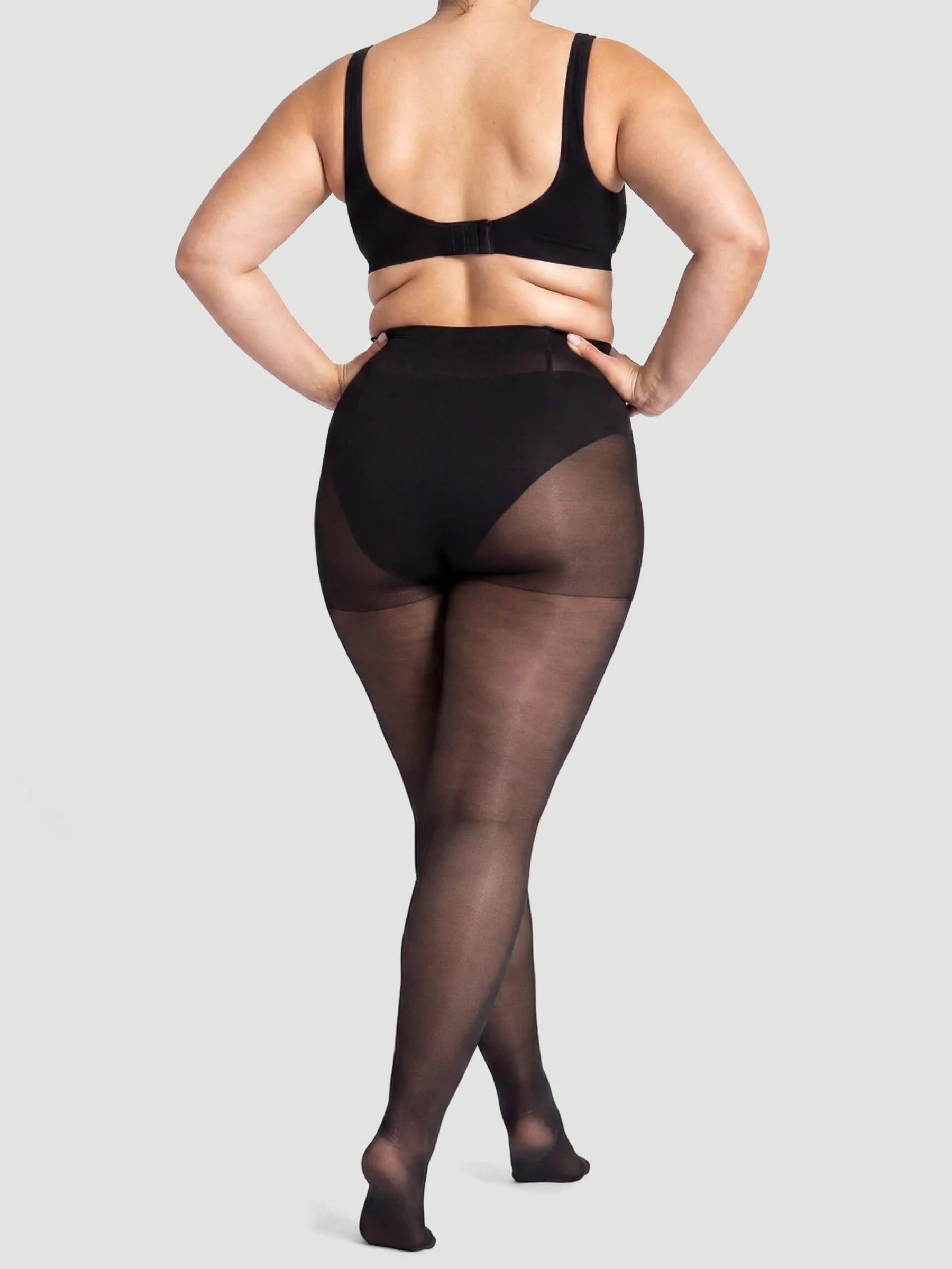 40 Denier Tear-proof Shaping Tights in Black - Everyday Comfort | Lumisensy