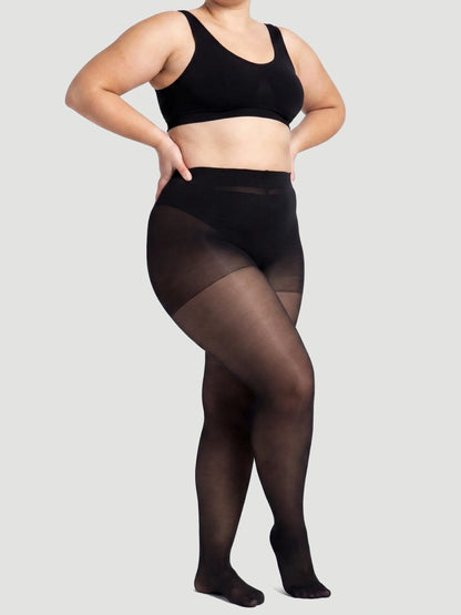 40 Denier Tear-proof Shaping Tights in Black - Everyday Comfort | Lumisensy