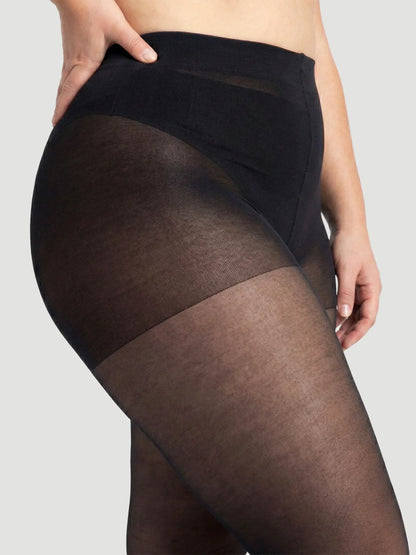 40 Denier Tear-proof Shaping Tights in Black - Everyday Comfort | Lumisensy