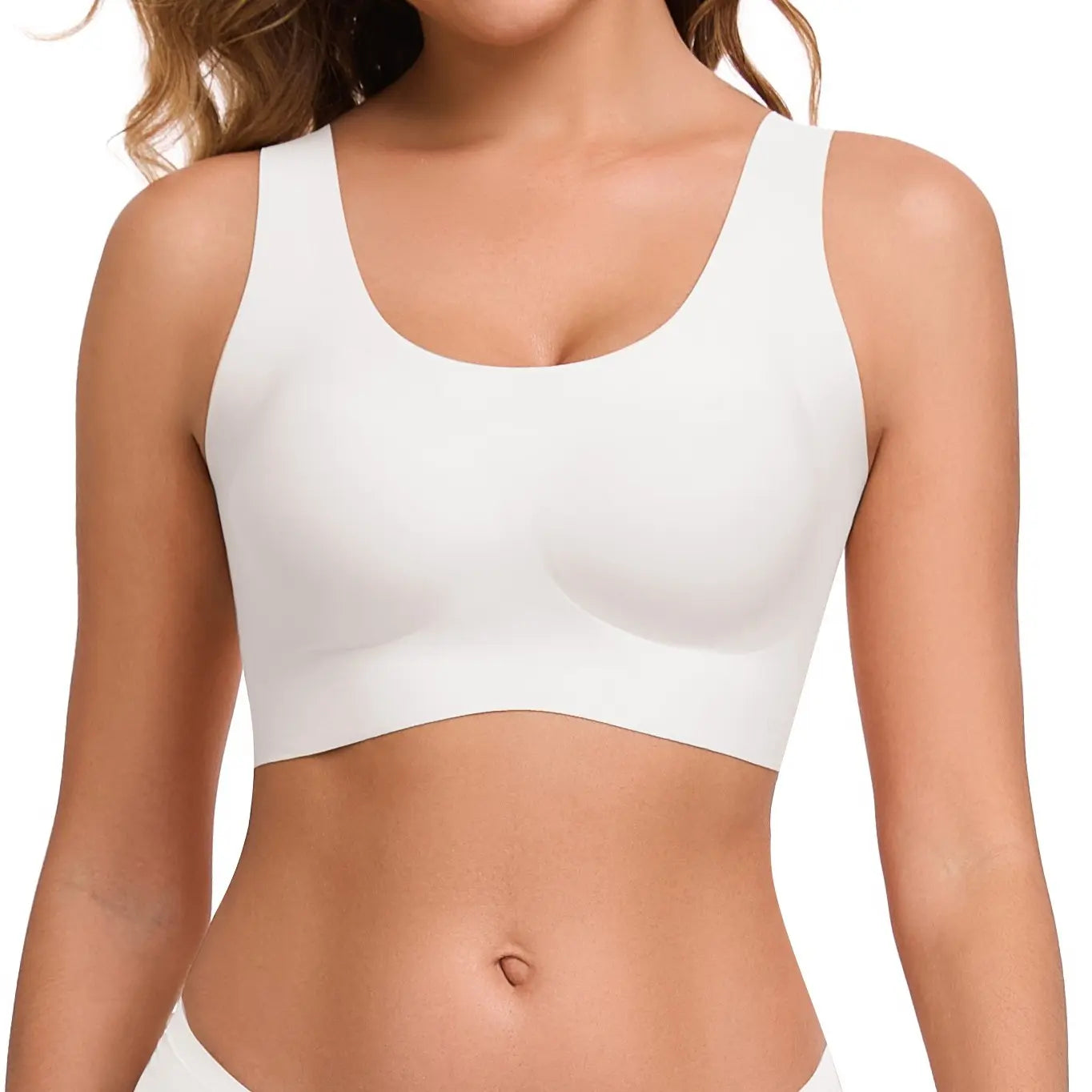 Seamless Wireless Full Coverage Bra in Light Green - Wireless Comfort | Lumisensy